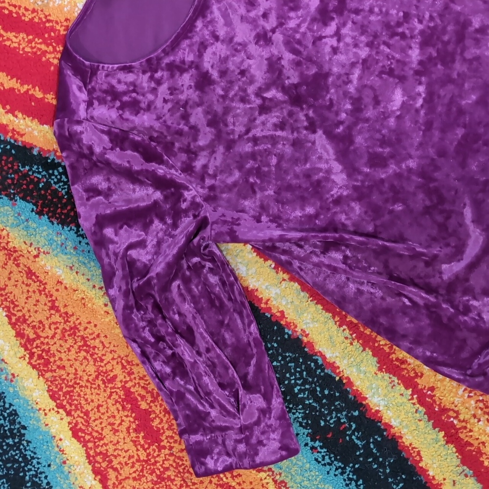 J. Jill Rich Purple Velvet Blouse - Picture 4 of 5